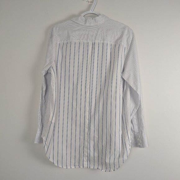 Women's Striped Button-Down Shirt US Size 12 - Picture 2 of 6